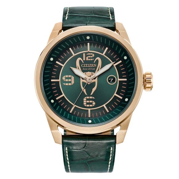 Citizen Eco-Drive Men'S Marvel Villians Loki Rose Gold Stainless